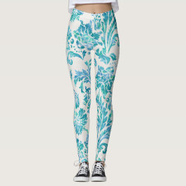 Legging Cor damasco Azul Elegante