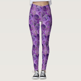 Legging Cor damasco de Paisley Roxo