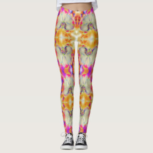 Legging Cor de água surreal da Orquídea Rosa