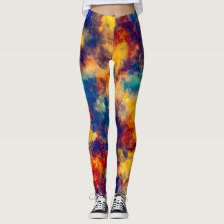 Legging Cor - de - barra azul vermelho amarelo vermelho co