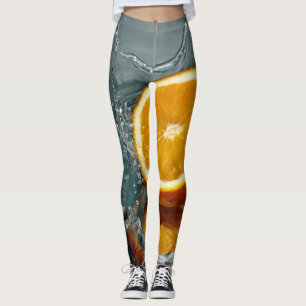Legging Cor de laranja positiva suculenta para o humor vit