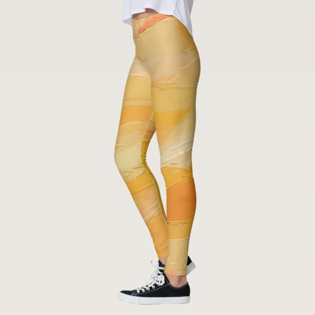 Legging Cor de Laranja | Zazzle_Growth. (Esquerda)
