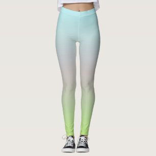 Legging Cor de Pastel Brilhante Verde Azul Cor-de-rosa