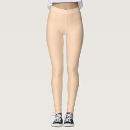 Legging Cor de Pêssego Escuro Sólido Simples