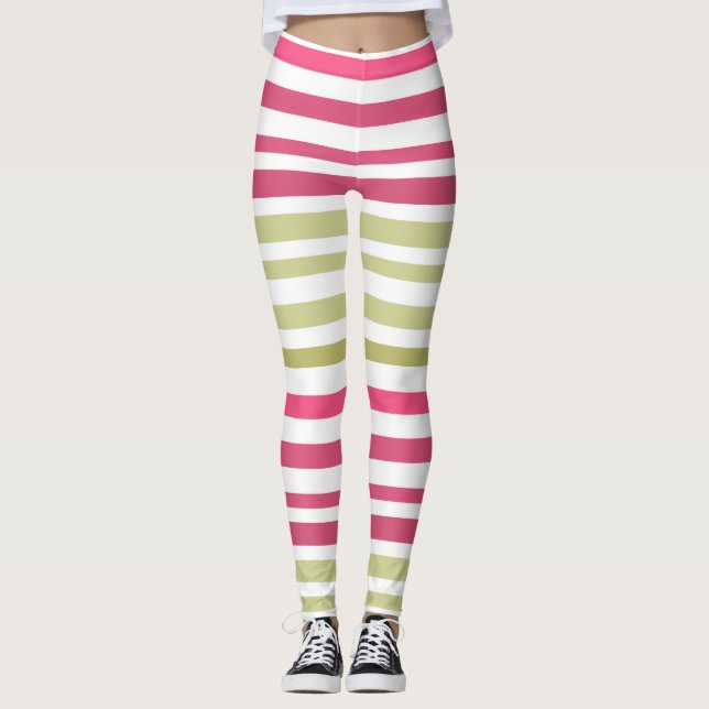 Legging cor-de-rosa-azeitona (Frente)