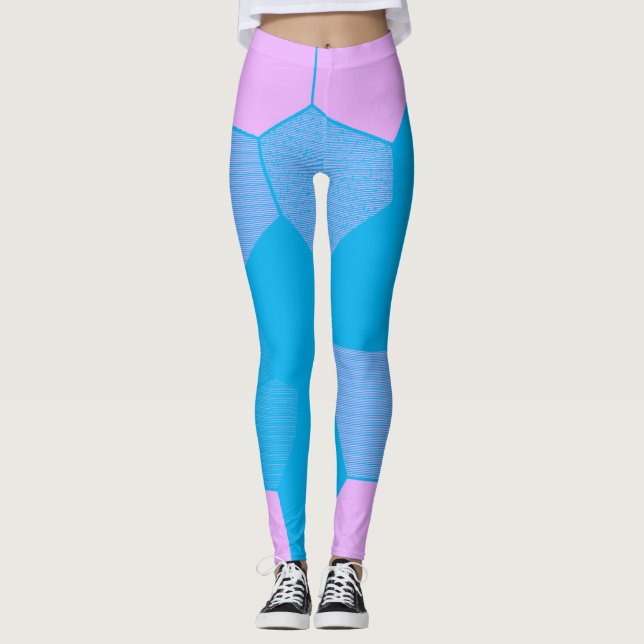 Legging Cor-de-rosa/azul (Frente)