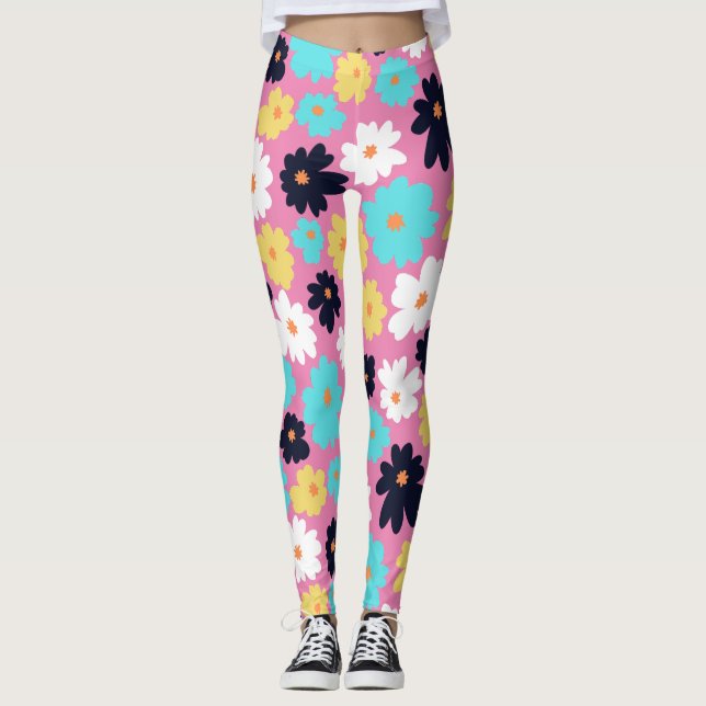 Legging Cor-de-rosa Chic Moderna (Frente)