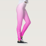 Legging Cor-de-rosa quente mbre gradiente de dois tons per<br><div class="desc">Cor-de-rosa quente mbre gradiente de dois tons personalizado</div>