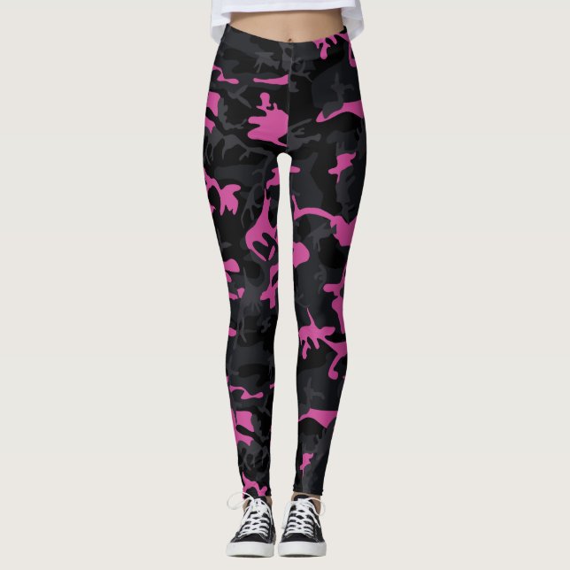 Legging Cor-de-rosa - Realce Camo (Frente)
