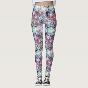 Legging Cor-de-rosa-rosa moderno Rosa Cinza azul Luzes de