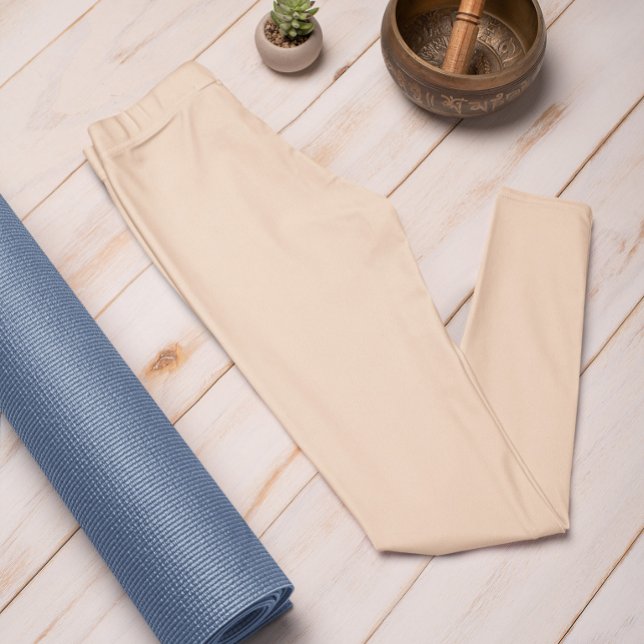 Legging Cor de Tendência do outono - Pêssego Sólido (Criador carregado)