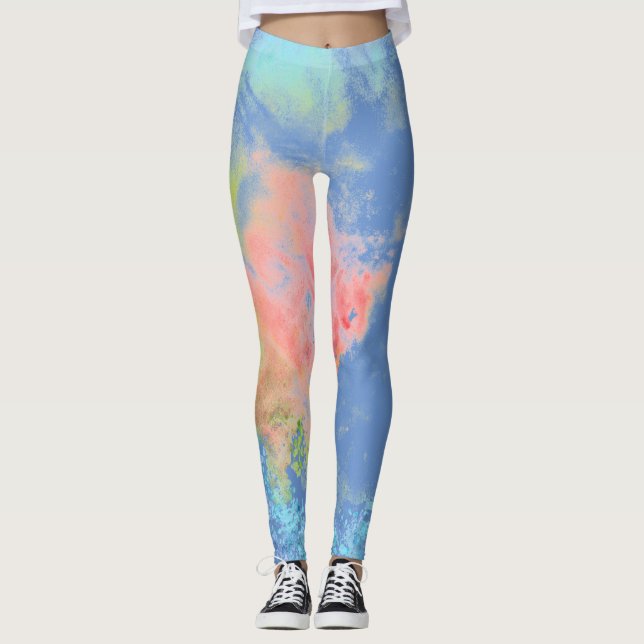 Legging Cor do Coalho Arco-Íris Tie Dye (Frente)