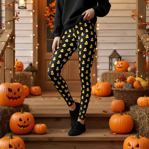 Legging Cor do Fundo Personalizada do Candy Corn