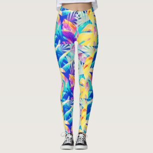 Legging Cor do Pastel Floral Moderno Abstrato