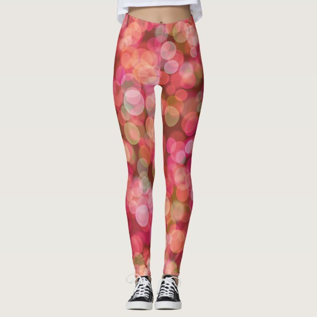 Legging Cor flutuante vermelha (Frente)