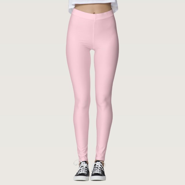 Legging Cor Rosa Milenar Sólida (Frente)