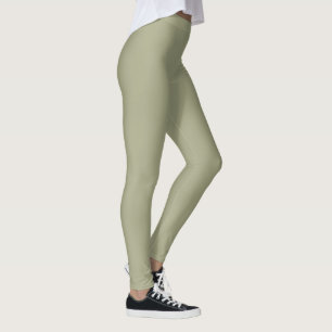 Legging Cor Sage Verde Sólido Natural