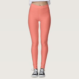 Legging Cor Salmão Sólido Simples