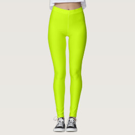 Legging Cor Sólida Amarela Limão Neon | Clássico