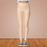 Legging Cor Sólida Apricot Clara<br><div class="desc">Cor Sólida Apricot Clara</div>