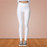 Legging Cor Sólida Branca do Fantasma<br><div class="desc">Cor Sólida Branca do Fantasma</div>