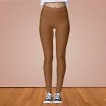 Legging Cor Sólida do Café Caramel<br><div class="desc">Cor Sólida do Café Caramel</div>