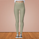 Legging Cor Sólida do Sage Seco<br><div class="desc">Cor Sólida do Sage Seco</div>