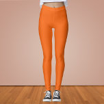 Legging Cor Sólida do Tigre Laranja<br><div class="desc">Cor Sólida Do Tigre Laranja. Essa matiz ousada e enérgica captura o espírito da vibração e do entusiasmo. É uma laranja intensa, quase elétrica com a quantidade certa de calor e brilho. Sua ousadia o torna uma cor de destaque que certamente atrairá atenção. Essa matiz dinâmica funciona lindamente com uma...</div>