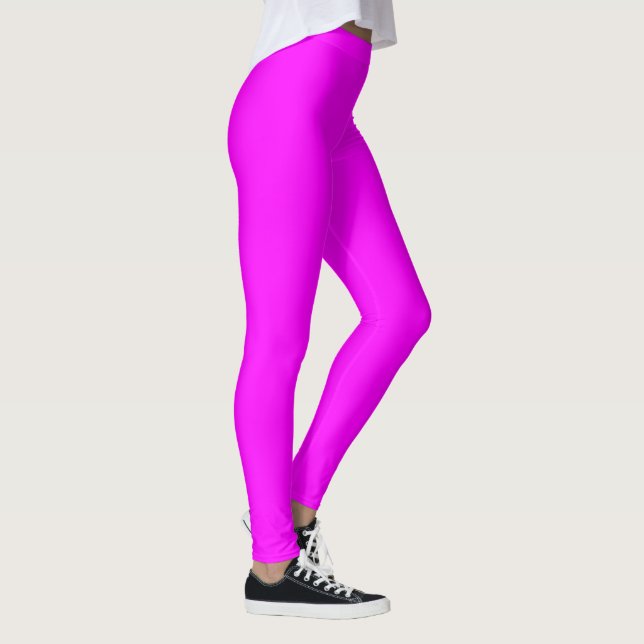 Legging Cor Sólida Fuchsia | Elegante Clássico (Direita)