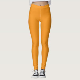 Legging Cor Sólida Laranja