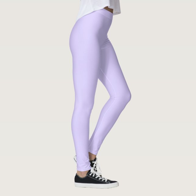 Legging Cor Sólida Lilac do Pastel | Clássico | Elegante (Direita)