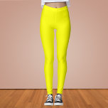 Legging Cor Sólida Neon Amarelo<br><div class="desc">Cor Sólida Neon Amarelo</div>