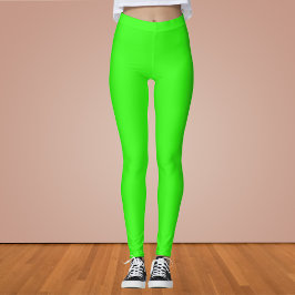 Legging Cor Sólida Neon Verde