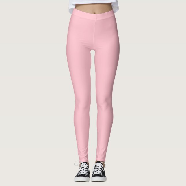 Legging Cor Sólida Rosa Bublegum (Frente)