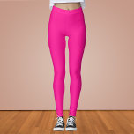 Legging Cor sólida rosa profunda<br><div class="desc">Cor sólida rosa profunda</div>