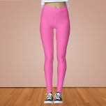 Legging Cor Sólida Rosa Quente<br><div class="desc">Cor Sólida Rosa Quente</div>