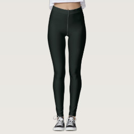 Legging Cor sólida sólida verde profunda