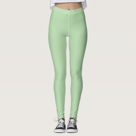 Legging Cor Sólida Verde Pálida