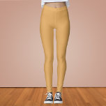 Legging Cor Sólido Amarelo da Terra<br><div class="desc">Cor Sólido Amarelo da Terra</div>