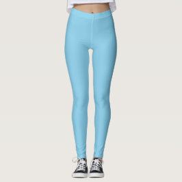 Legging Cor Sólido Azul Neon Sky | Clássico