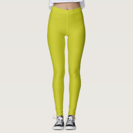 Legging Cor Sólido Da Citrina