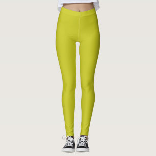 Legging Cor Sólido Da Citrina