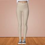 Legging Cor Sólido Da Vanilha Escura<br><div class="desc">Cor Sólido Da Vanilha Escura</div>