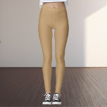 Legging Cor Sólido do Camelo<br><div class="desc">Cor Sólido do Camelo</div>