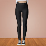 Legging Cor Sólido Preta do Jato<br><div class="desc">Cor Sólido Preta do Jato</div>