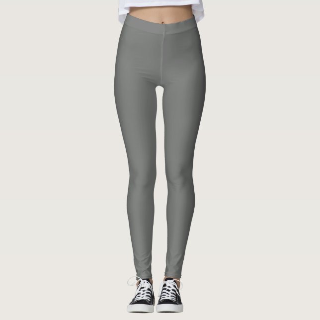 Legging Cor Sólido Simples Níquel (Frente)
