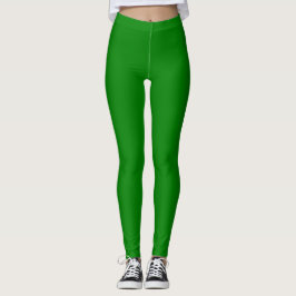 Legging Cor Sólido Verde Simples