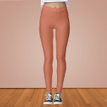 Legging Cor Sólido Vermelho Cobre<br><div class="desc">Cor Sólido Vermelho Cobre</div>