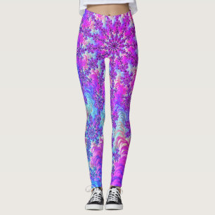 Legging Cor Vibrante Psicodélico Colorido Groovy Explosão
