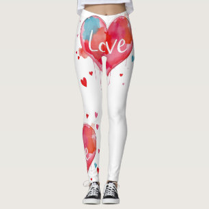Legging Coração Amor Moderno Dia dos Namorados Artes Água